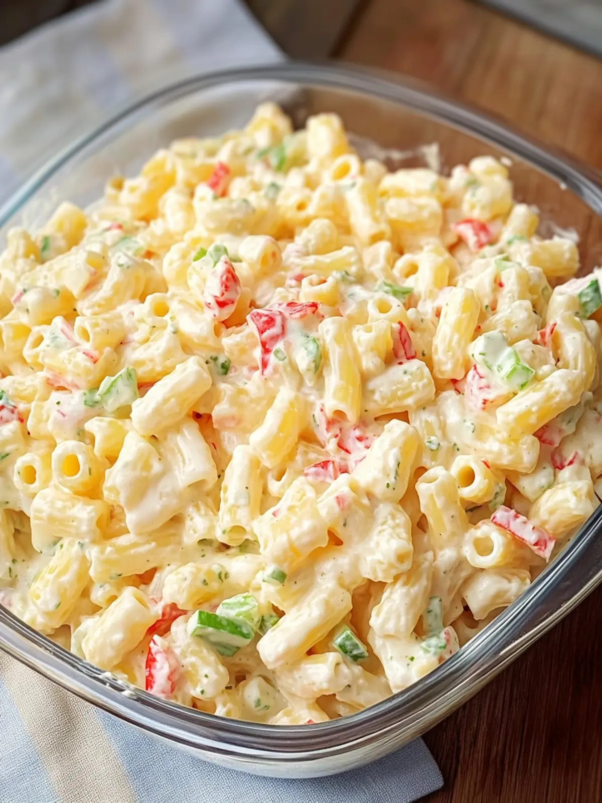 Cheddar Sour Cream Macaroni Salad That Steals the Show 3 Cheddar Sour Cream Macaroni Salad