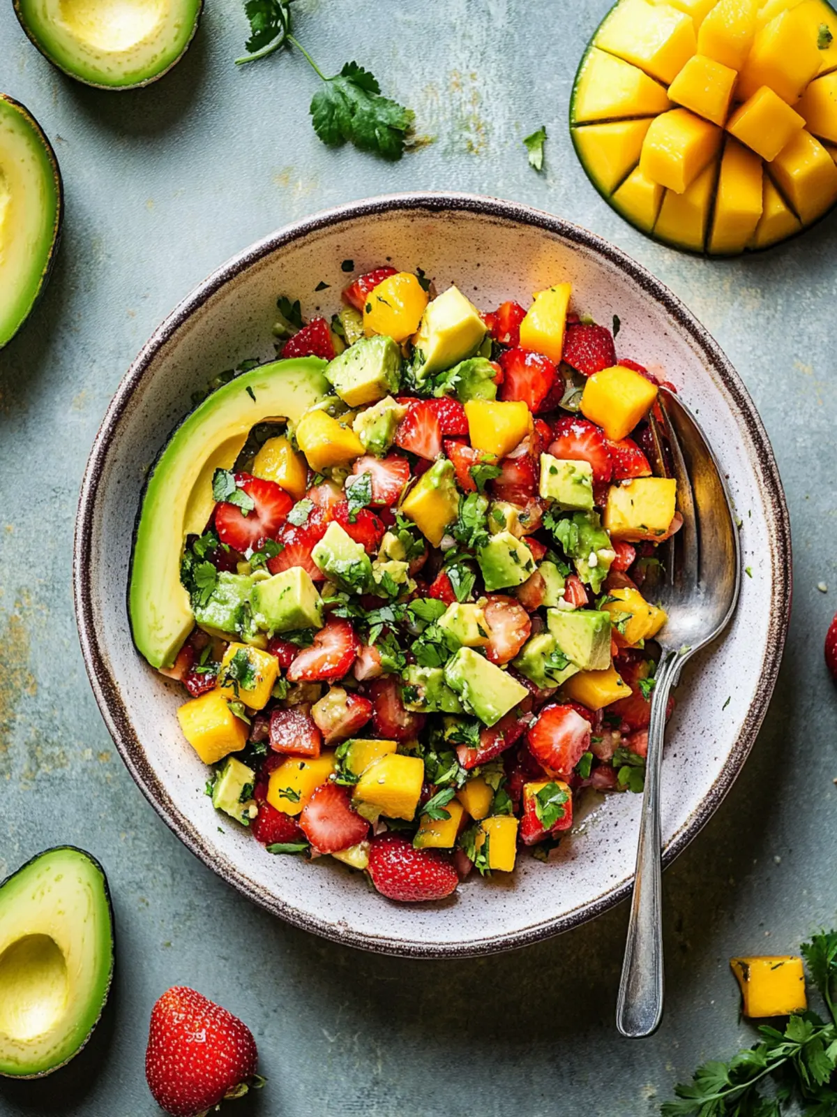 Zesty Avocado Strawberry Mango Salsa for Ultimate Snacking Fun 2 Avocado Strawberry Mango Salsa
