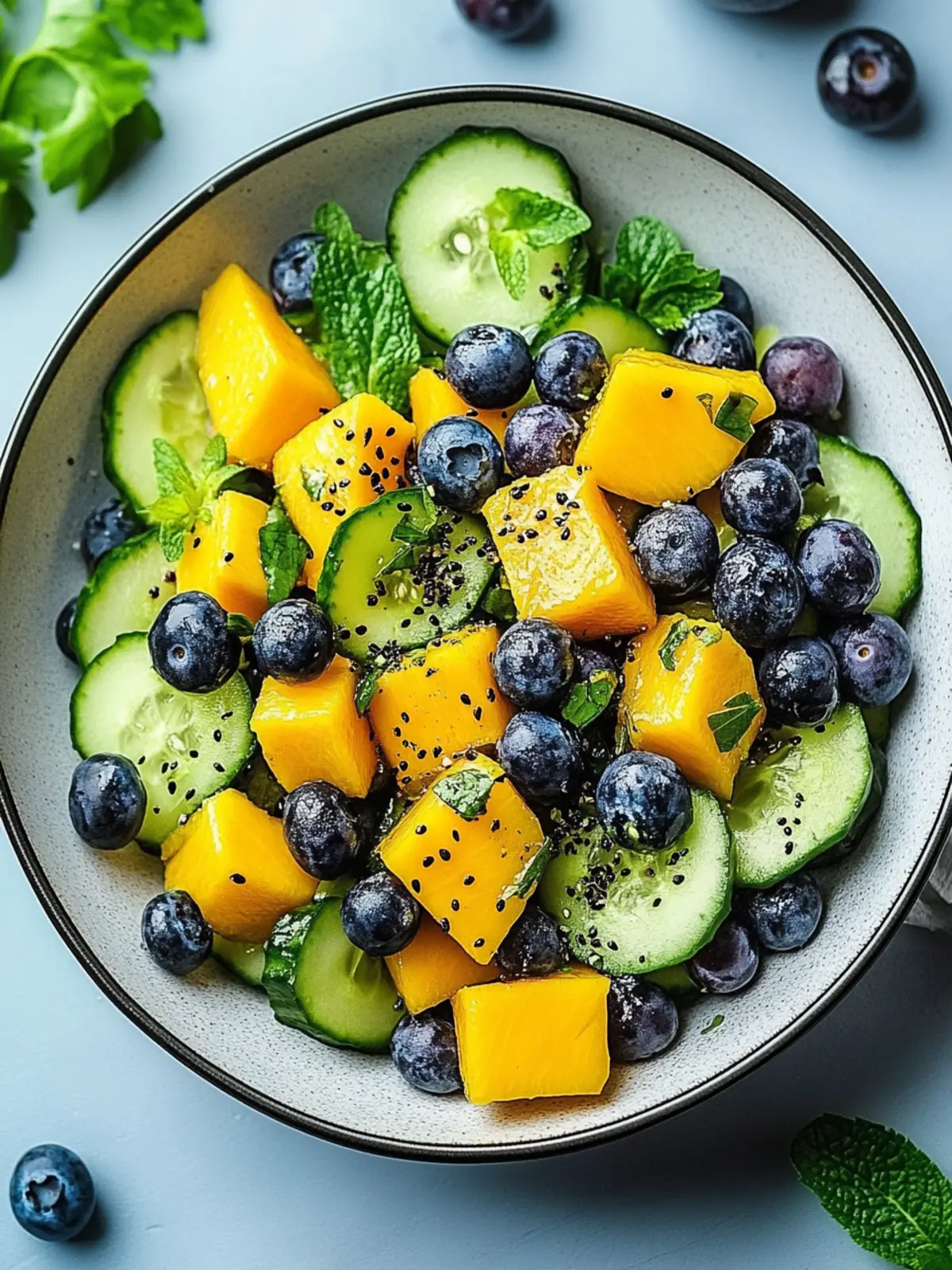 Mango Cucumber Salad with Blueberries for a Vibrant Boost 5 Mango Cucumber Salad with Blueberries