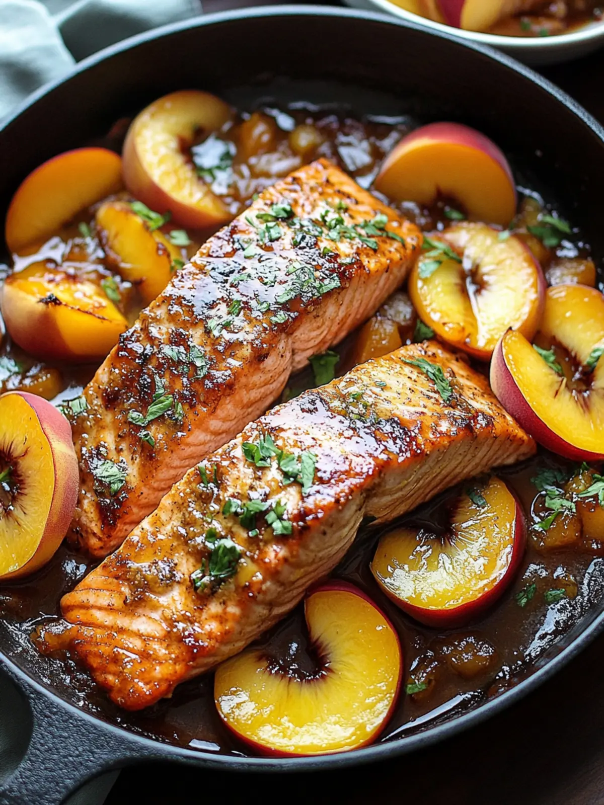 Bourbon Peach Roasted Salmon for a Flavorful Summer Feast 2 Bourbon Peach Roasted Salmon