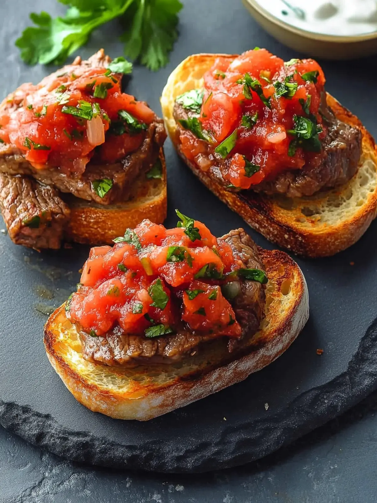 Salsa Steak Garlic Toasts for Ultimate Home-Cooked Bliss 3 Salsa Steak Garlic Toasts