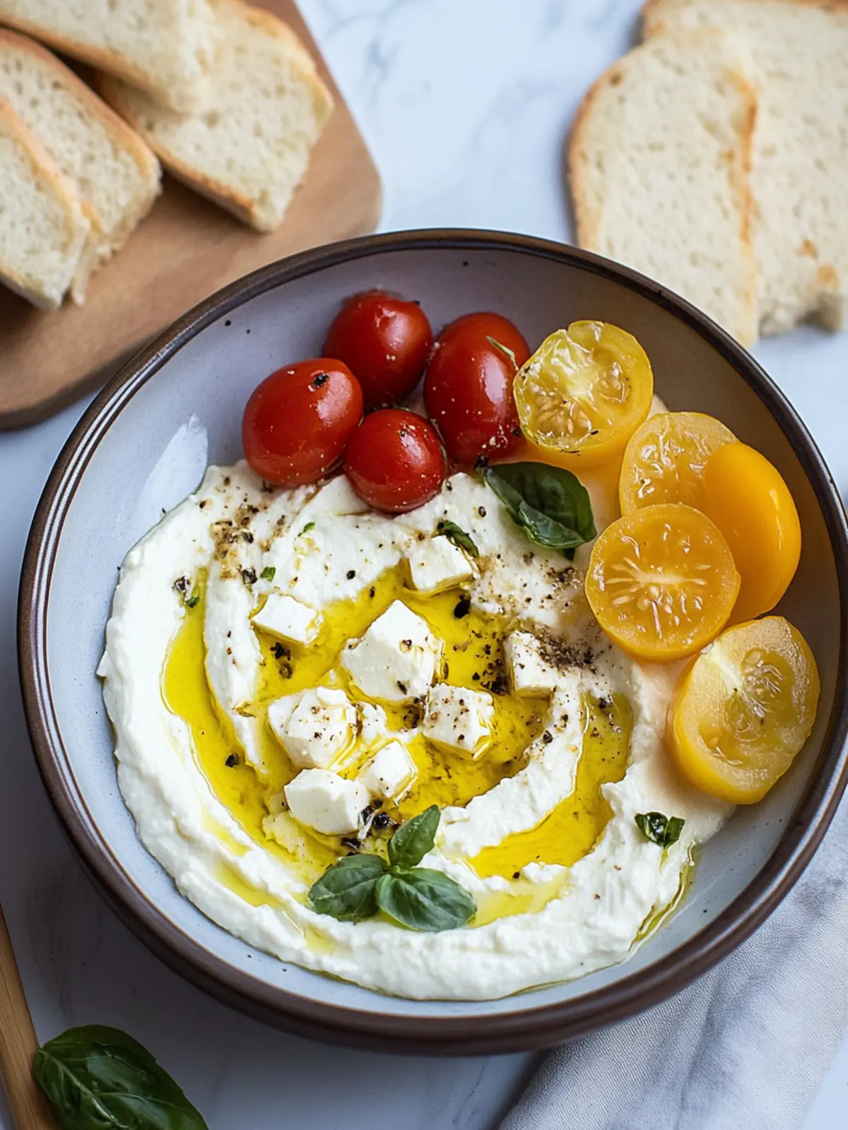 Whipped Feta Dip with Roasted Cherry Tomatoes Bliss 5 Whipped Feta Dip