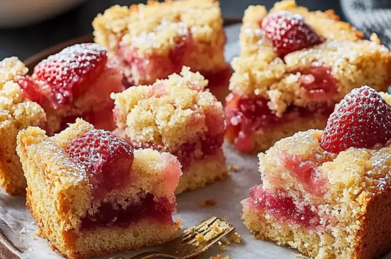 Strawberry Rhubarb Coffee Cake