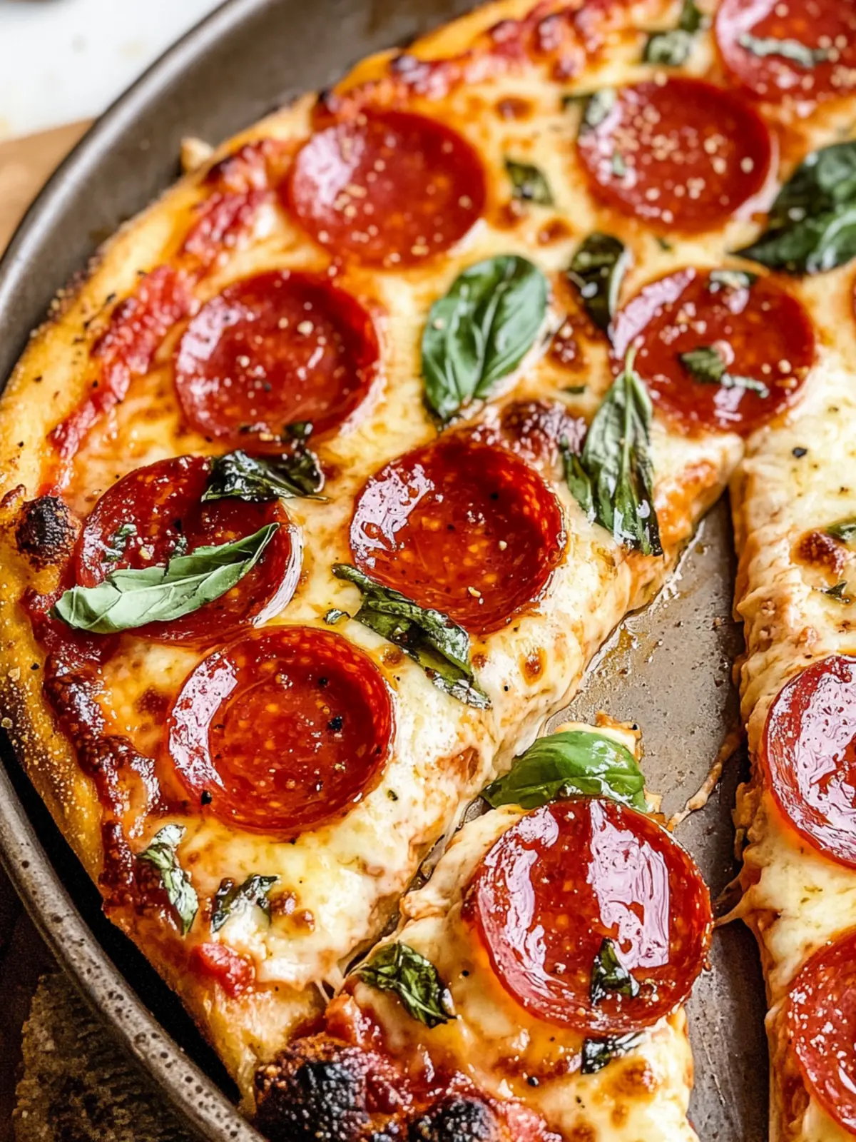 Hot Honey & Basil Pepperoni Pizza Dip You'll Crave! 2 Hot Honey & Basil Pepperoni Pizza Dip