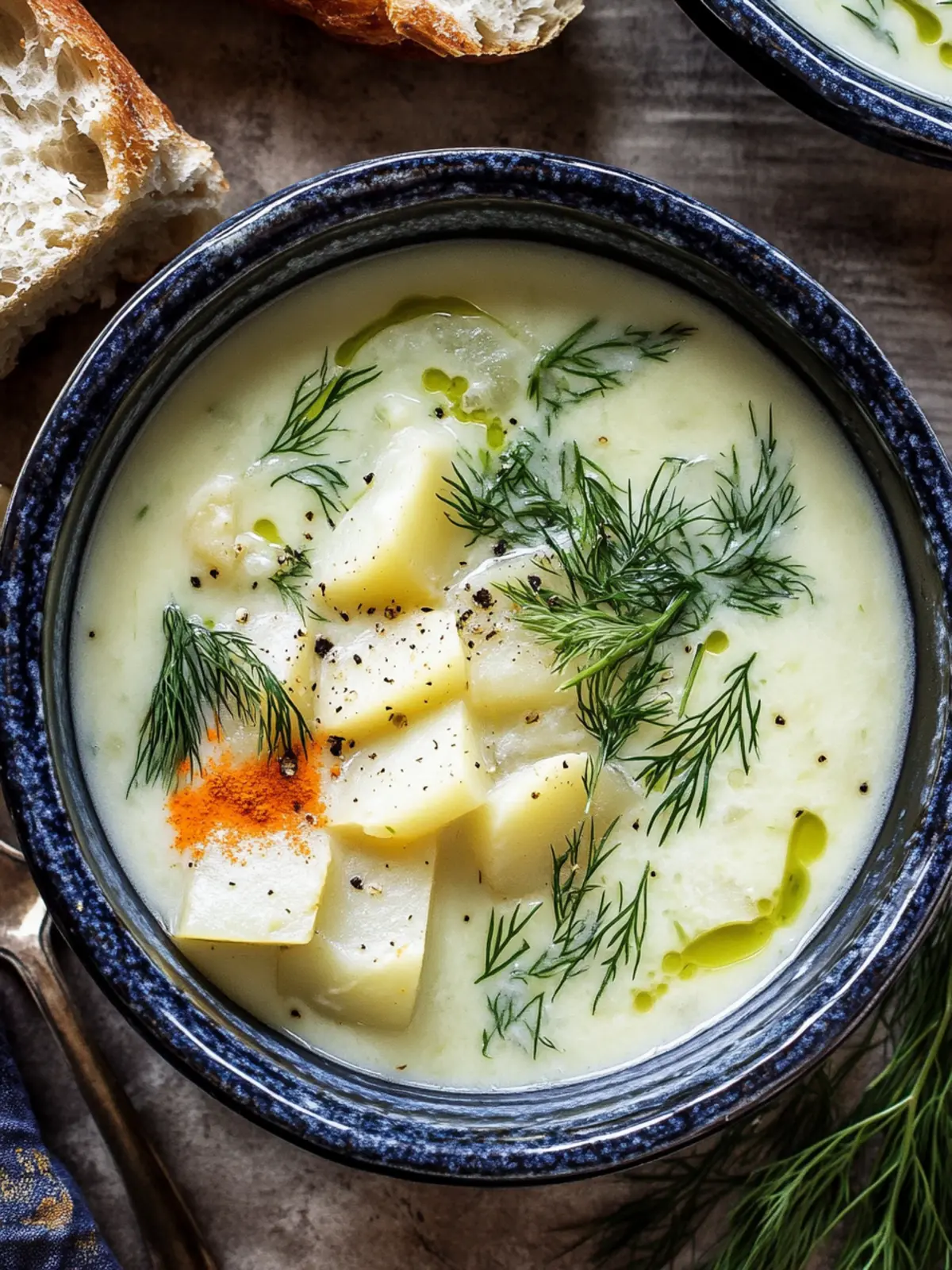 Deliciously Creamy Potato & Dill Soup for Cozy Nights 2 Creamy Potato & Dill Soup