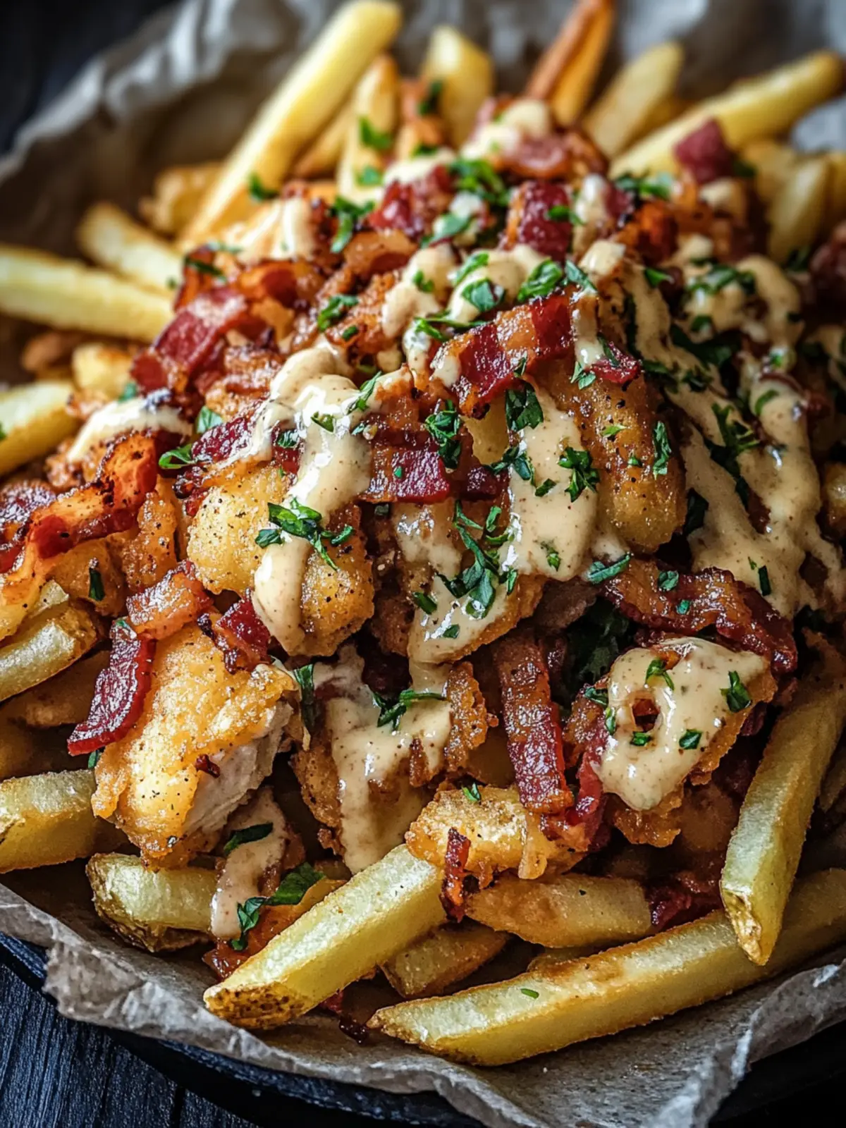 Dirty Chicken and Bacon Loaded Fries That Will Wow Your Guests 4 Dirty Chicken and Bacon Loaded Fries