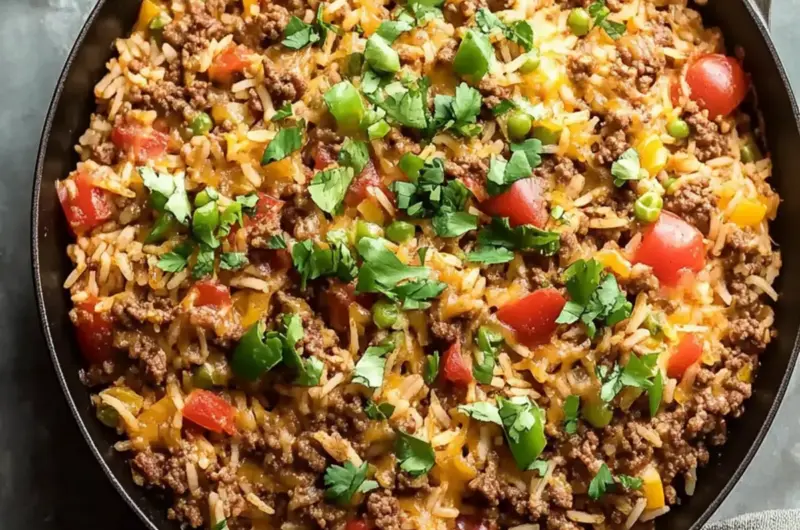 Ground Beef and Rice Skillet