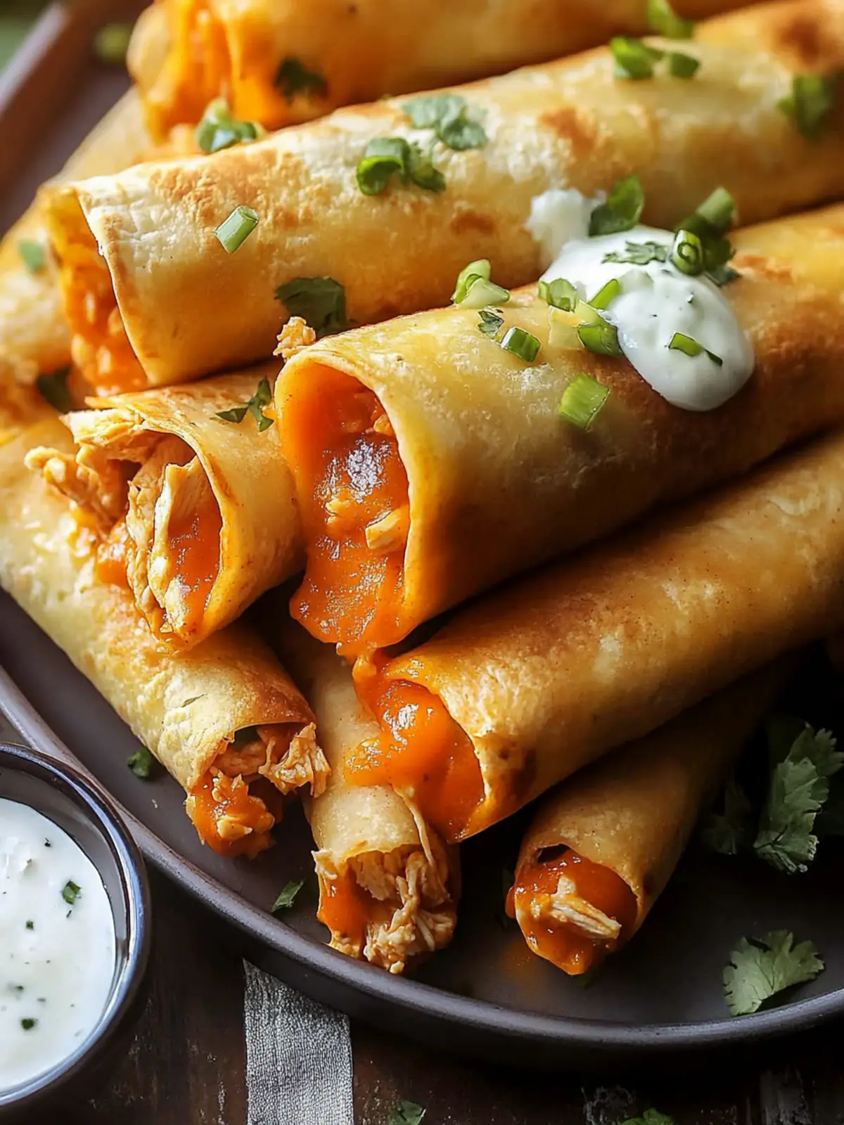 Buffalo Chicken Taquitos: Crispy, Cheesy Game Day Delight 2 Buffalo Chicken Taquitos