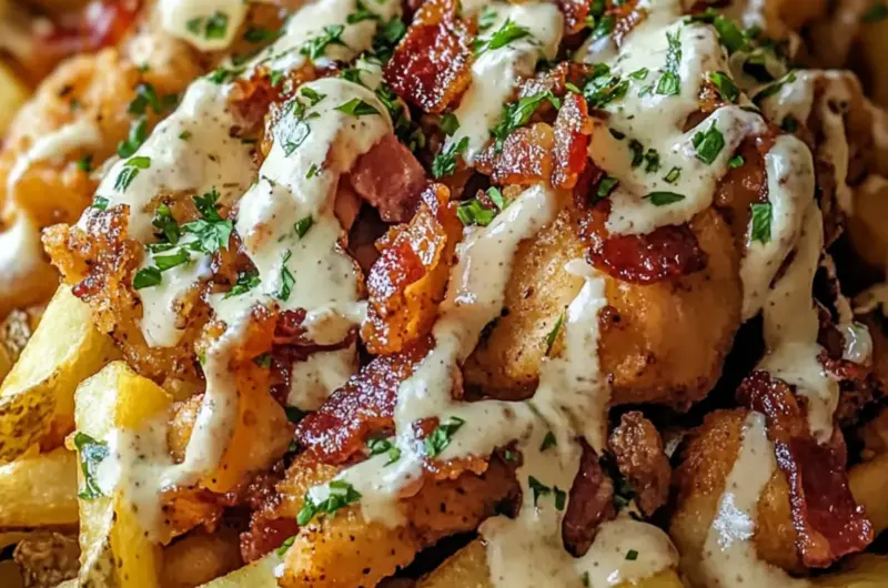 Dirty Chicken and Bacon Loaded Fries