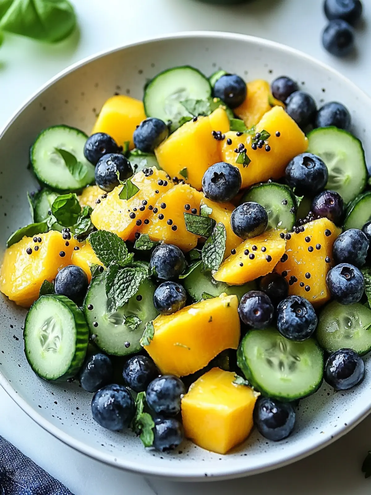 Mango Cucumber Salad with Blueberries for a Vibrant Boost 3 Mango Cucumber Salad with Blueberries