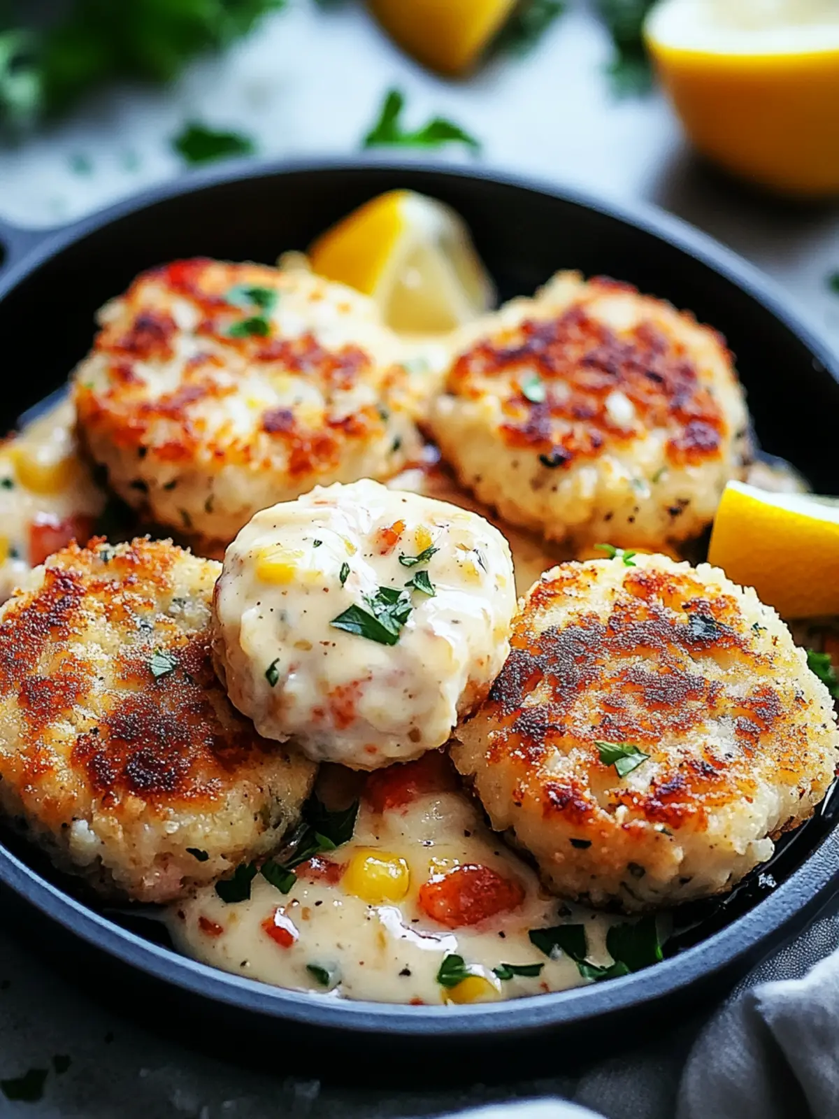 Crispy Shrimp Cakes with Lemon Aioli: A Coastal Delight 2 Shrimp Cakes with Lemon Aioli