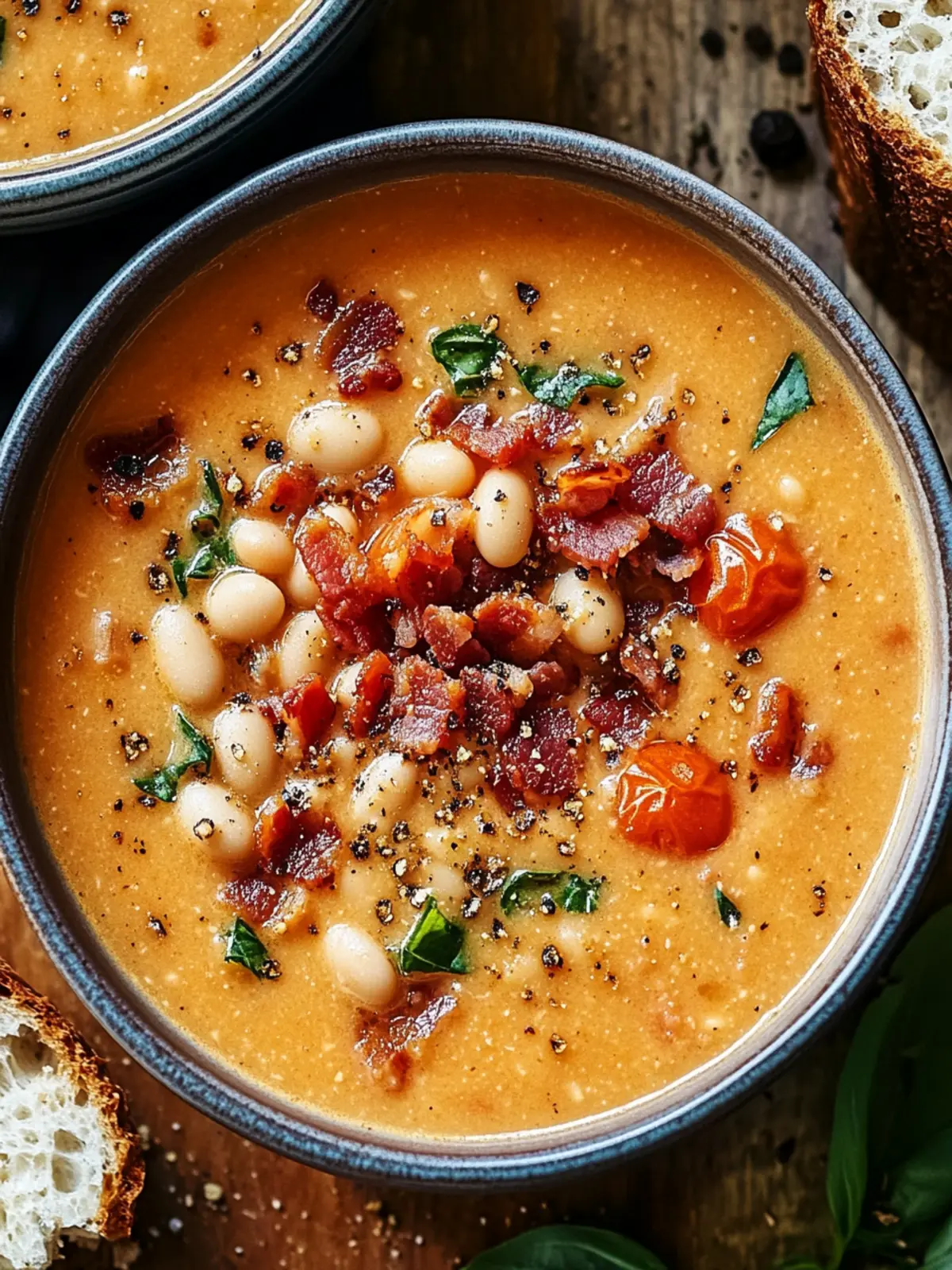 Hearty White Bean & Bacon Tomato Soup for Cozy Nights 5 White Bean & Bacon Tomato Soup