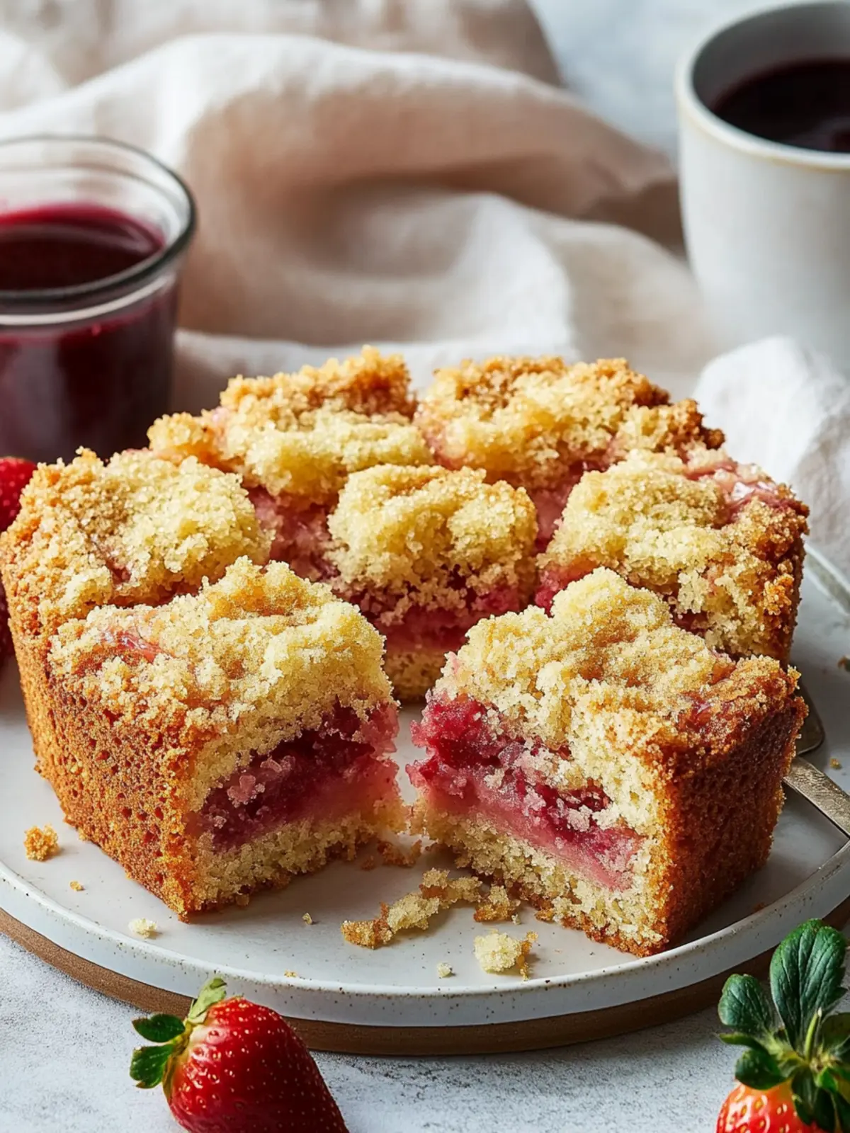 Irresistible Strawberry Rhubarb Coffee Cake You'll Adore 4 Strawberry Rhubarb Coffee Cake