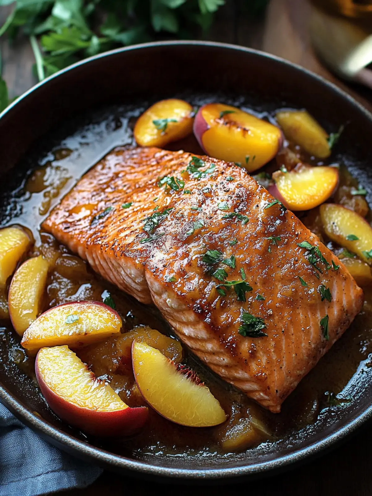 Bourbon Peach Roasted Salmon for a Flavorful Summer Feast 3 Bourbon Peach Roasted Salmon