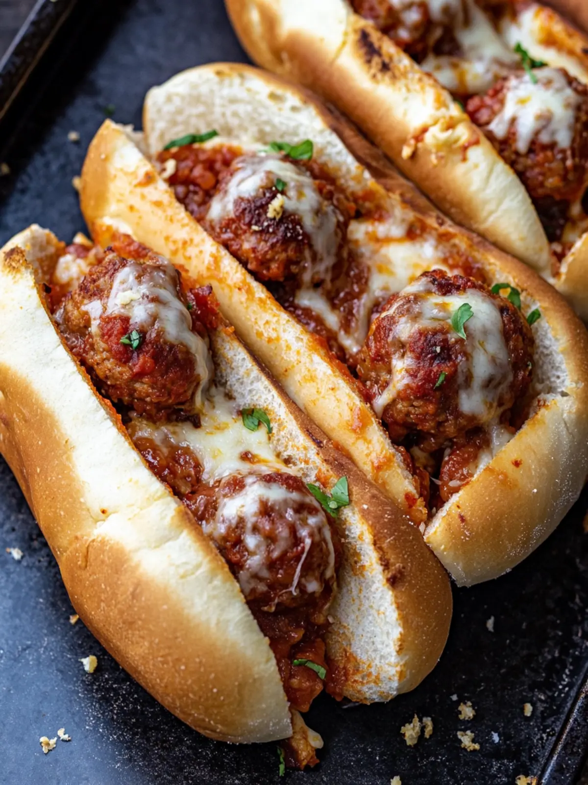 Savory Meatball Subs Loaded with Cheesy Goodness 4 Meatball Subs