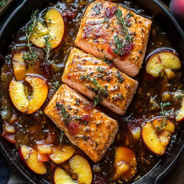 Bourbon Peach Roasted Salmon for a Flavorful Summer Feast 9 Bourbon Peach Roasted Salmon