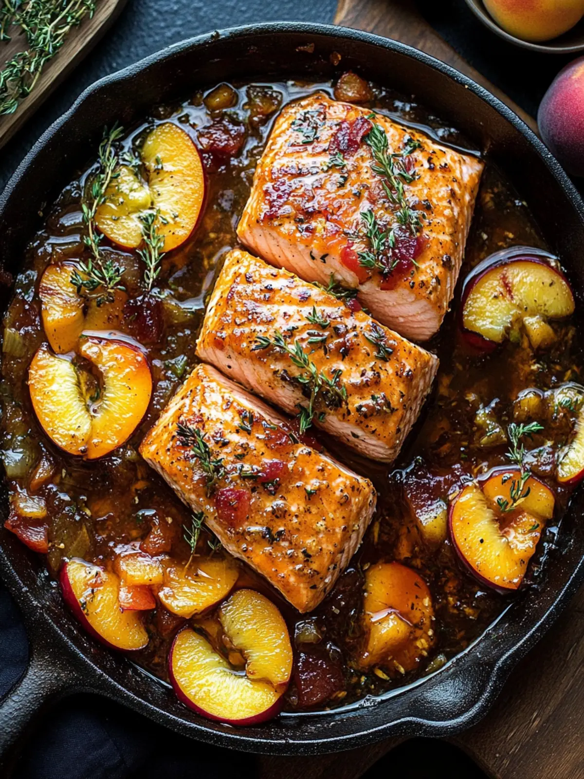 Bourbon Peach Roasted Salmon for a Flavorful Summer Feast 5 Bourbon Peach Roasted Salmon