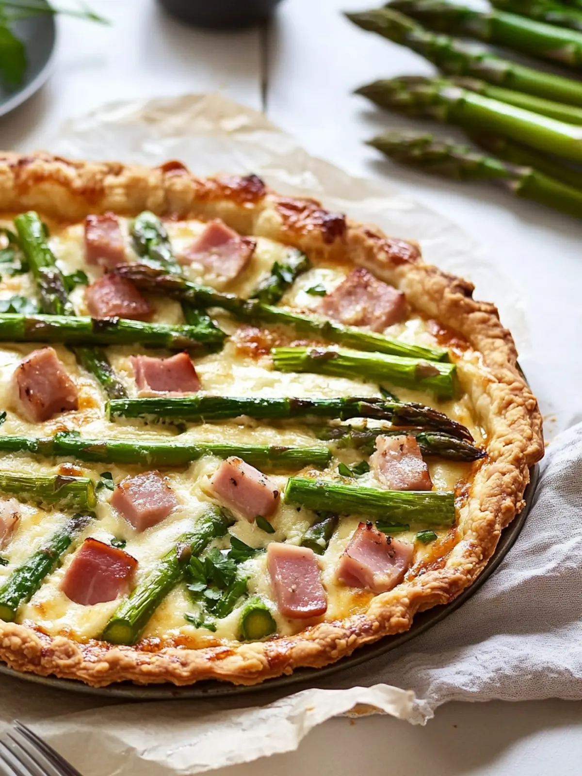 Savory Ham, Asparagus & Gruyère Tart for Cozy Nights 3 Ham, Asparagus & Gruyère Tart