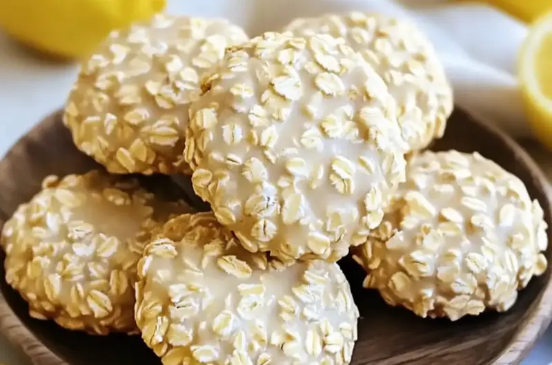 Lemon Oatmeal No-Bake Cookies