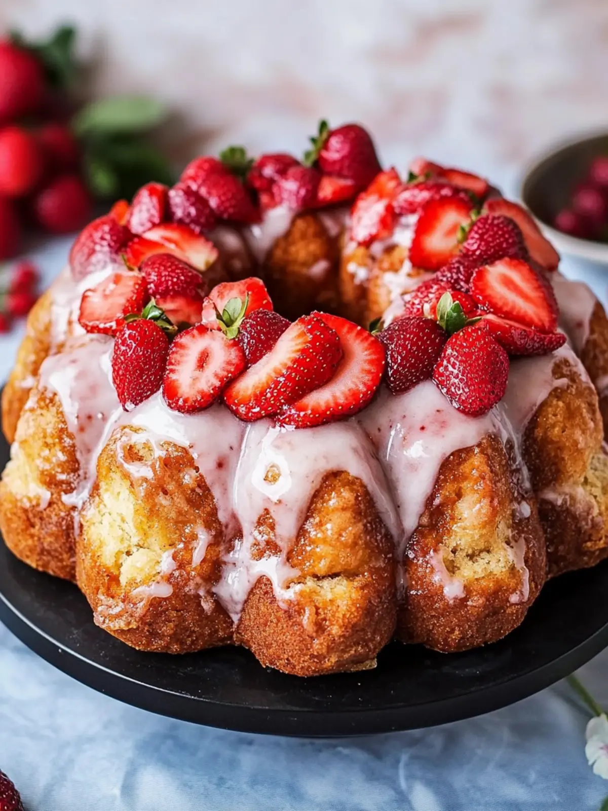 Irresistible Strawberry Monkey Bread with Creamy Frosting 2 Strawberry Monkey Bread
