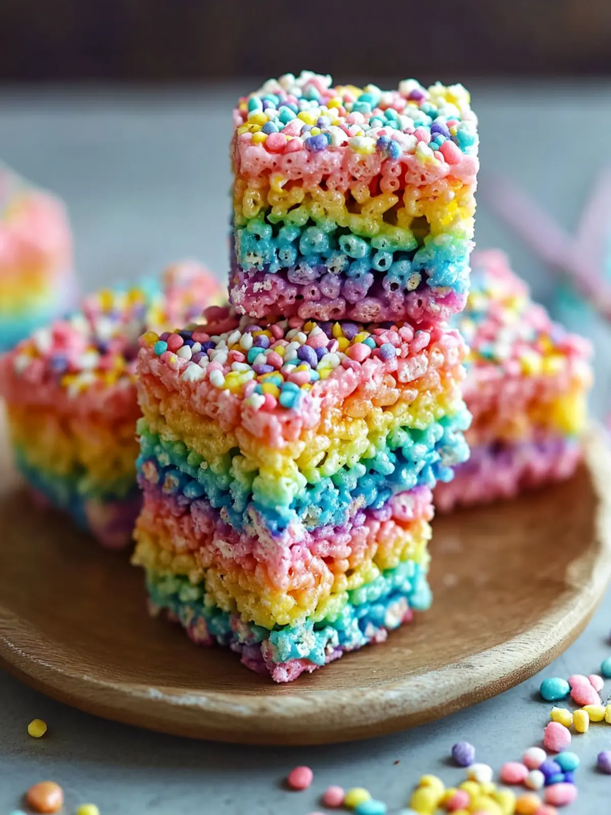 Vibrant Rainbow Rice Krispie Treats for Fun Family Treats 3 Rainbow Rice Krispie Treats