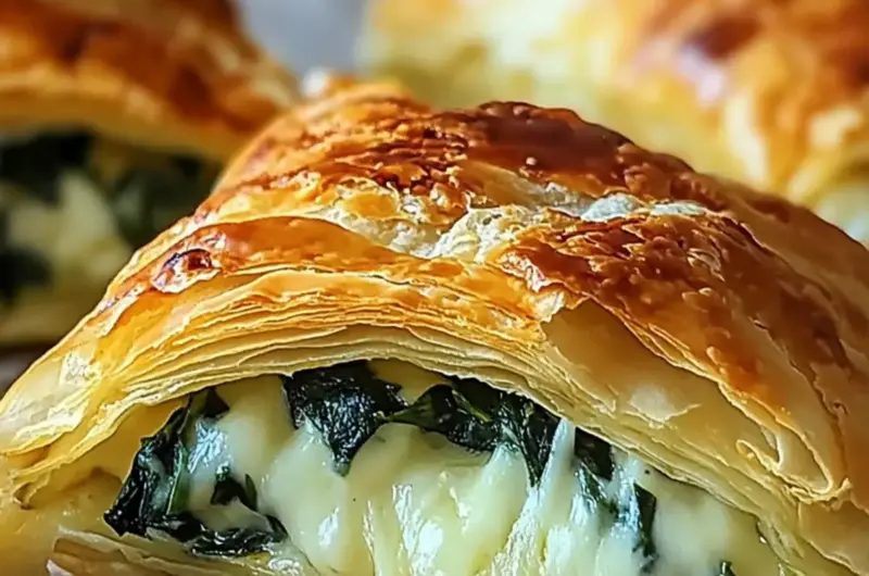 Cheese and Spinach Stuffed Pastry