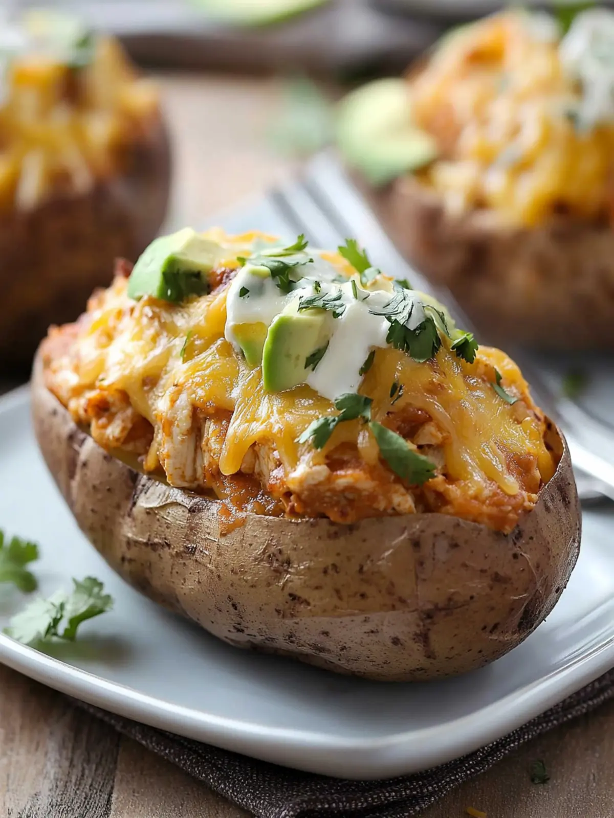 Satisfy Your Cravings with Chicken Enchilada Stuffed Baked Potatoes 3 Chicken Enchilada Stuffed Baked Potatoes