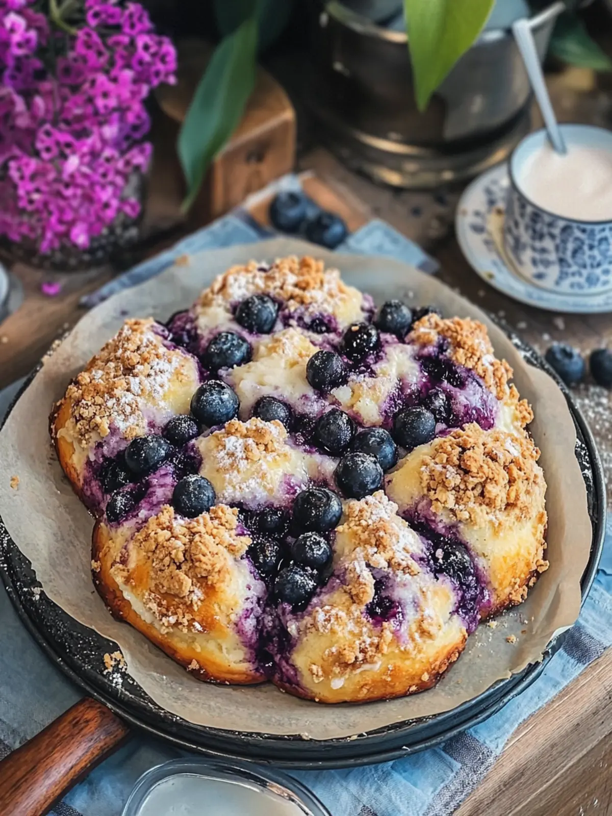 Delicious Blueberry Custard Crumble Buns to Brighten Your Day 3 Blueberry Custard Crumble Buns