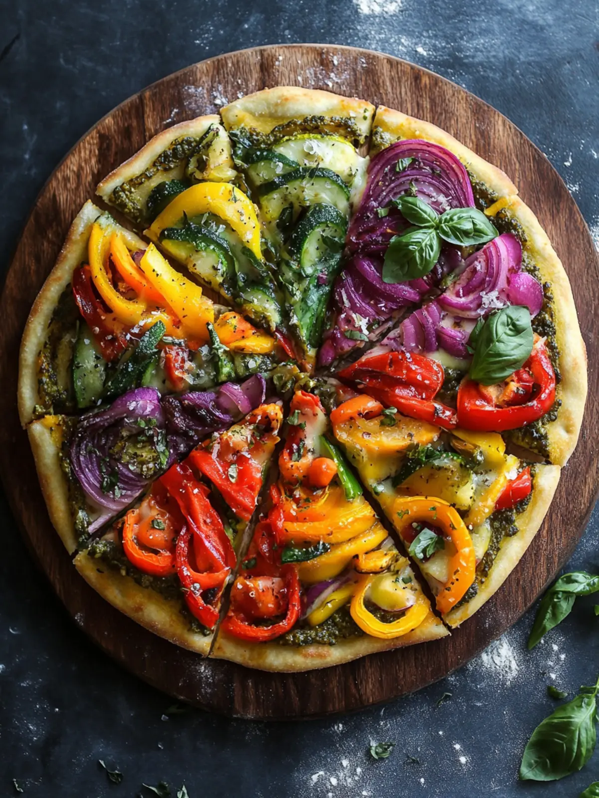Rainbow Veggie Pizza Loaded with Flavorful Cream Cheese Bliss 5 Rainbow Veggie Pizza