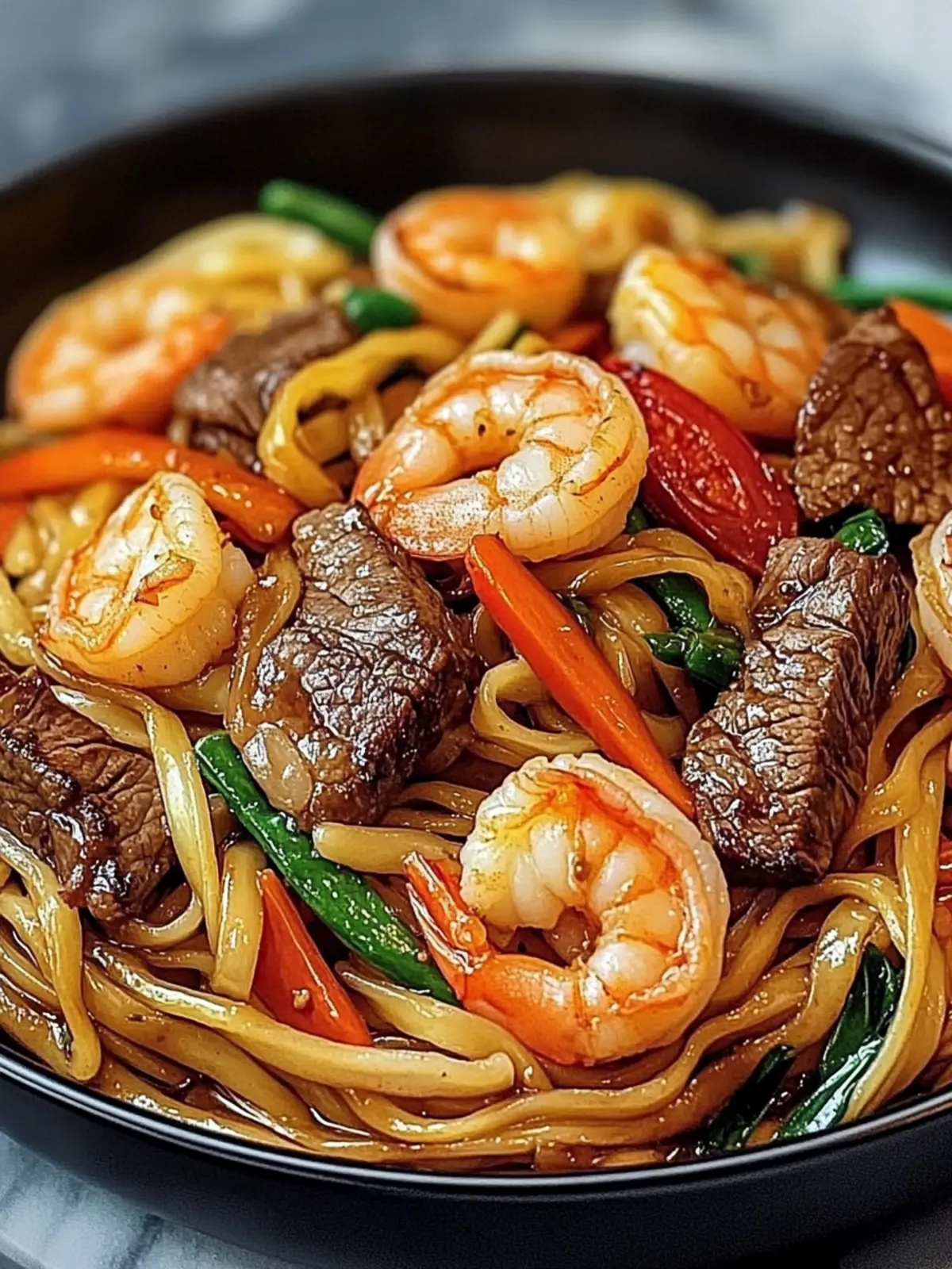 Steak & Shrimp Stir-Fried Noodles: A Flavor-Packed Feast 2 Steak & Shrimp Stir-Fried Noodles
