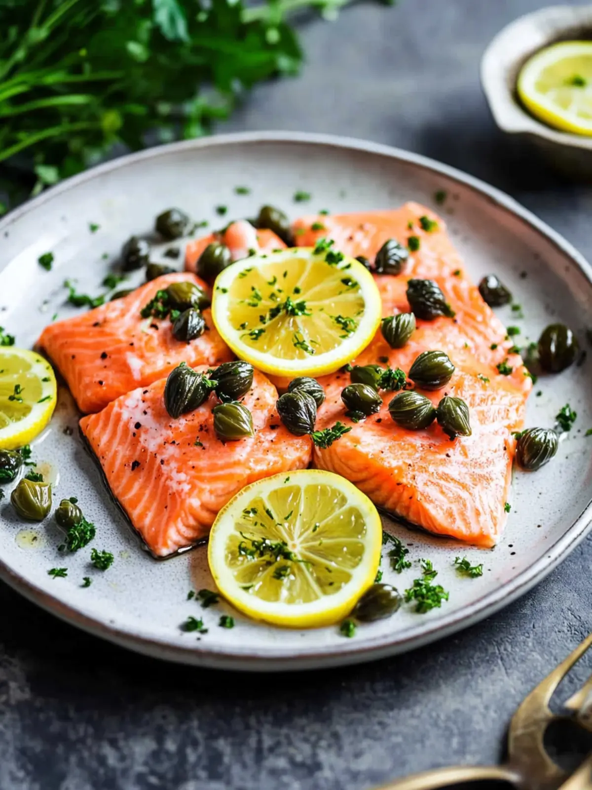 Savory Salmon with Capers and Lemon for Easy Home Cooking 2 Salmon with Capers