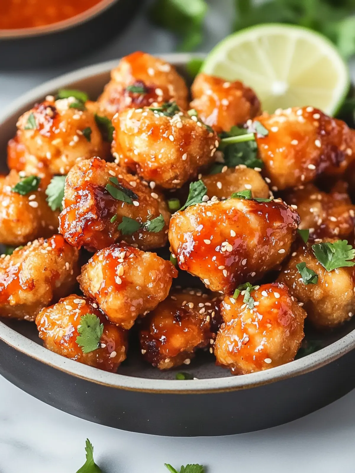 Crispy Thai Chicken Bites in Sweet Chili Bliss 5 Thai Chicken Bites