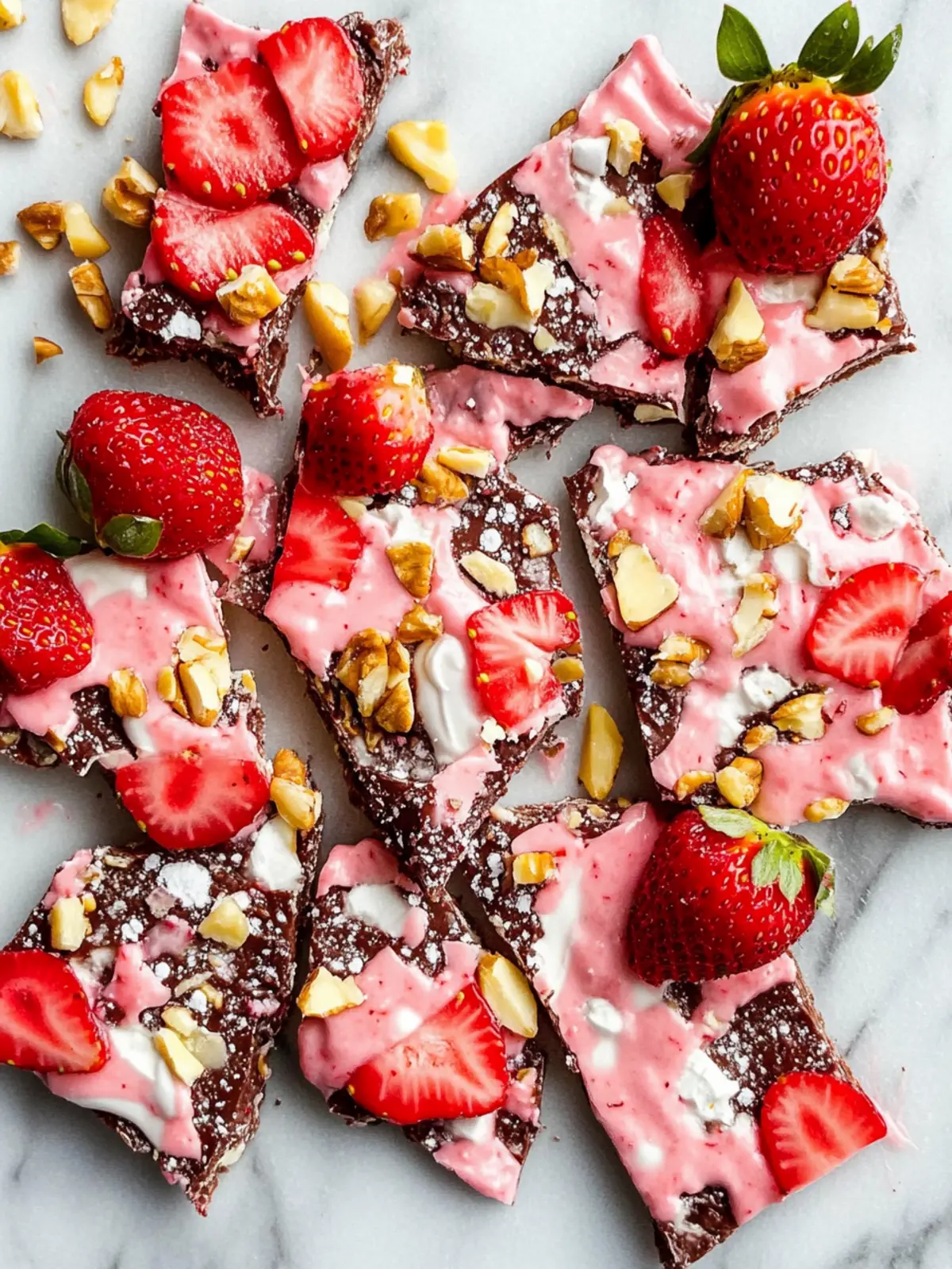 Decadent Strawberry Bark with Coconut and Pistachios 3 Strawberry Bark