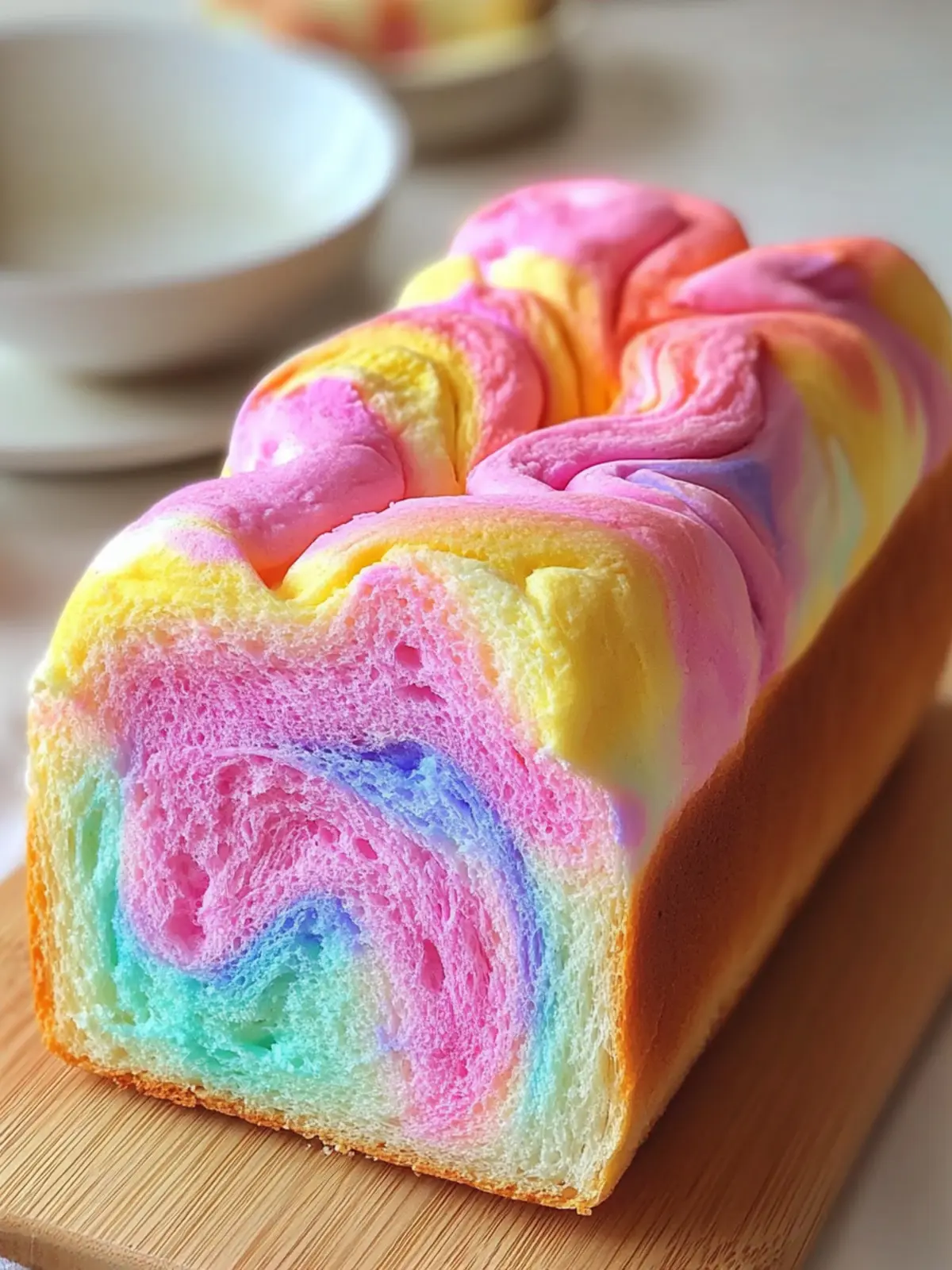 Cloud Bread Pastel Swirl Loaf: A Whimsical Gluten-Free Treat 2 Cloud Bread Pastel Swirl Loaf
