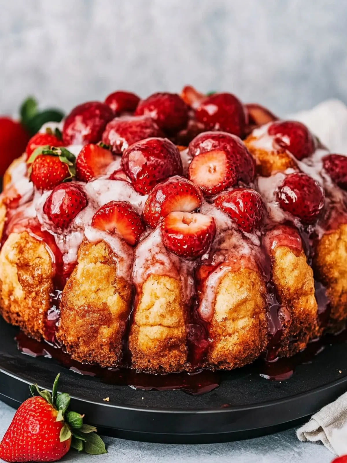 Irresistible Strawberry Monkey Bread with Creamy Frosting 5 Strawberry Monkey Bread