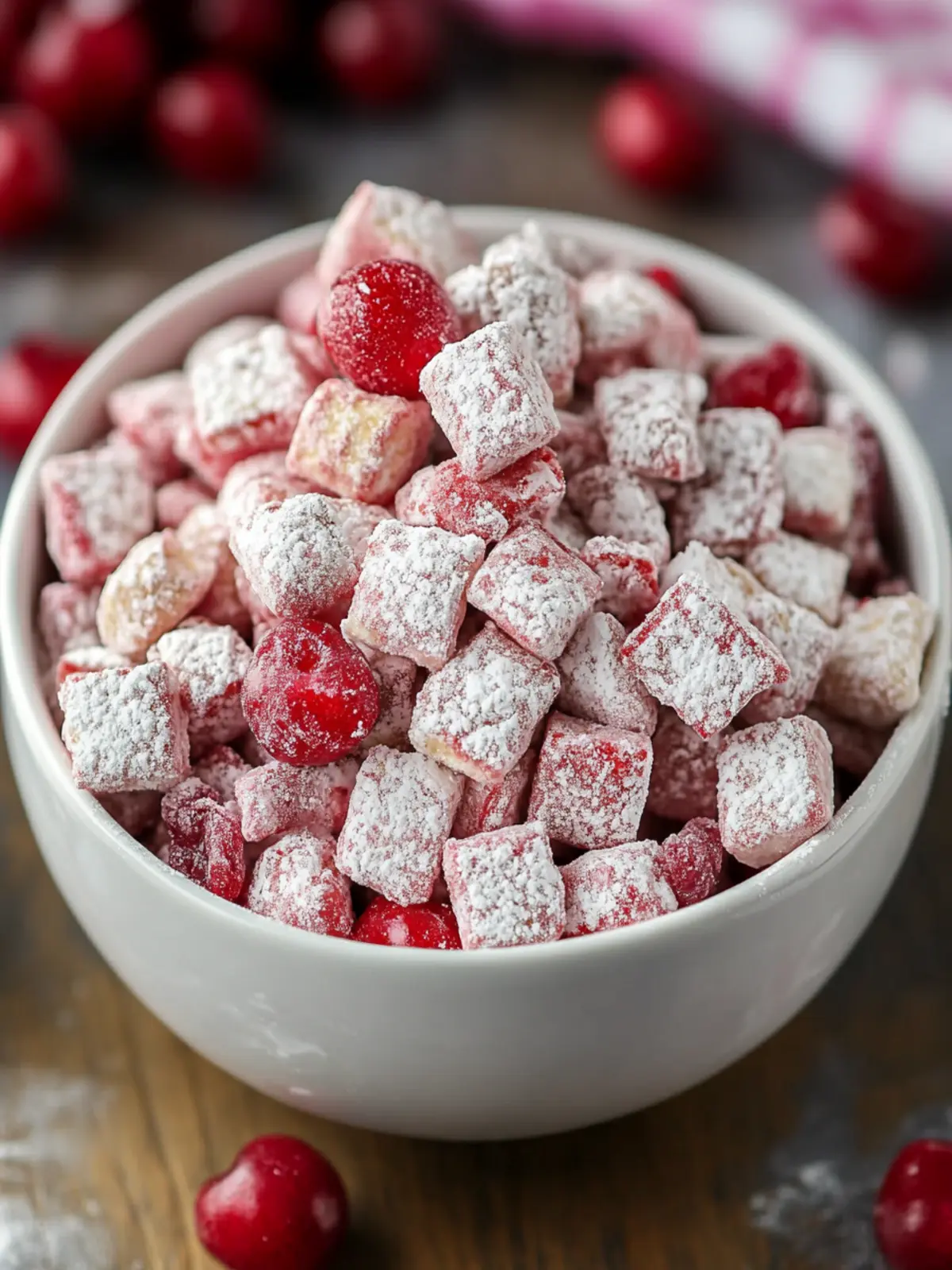 Cherry Cheesecake Puppy Chow - Your New Favorite Snack Delight 3 Cherry Cheesecake Puppy Chow