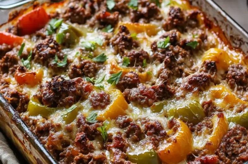Amish Beef and Bell Pepper Bake