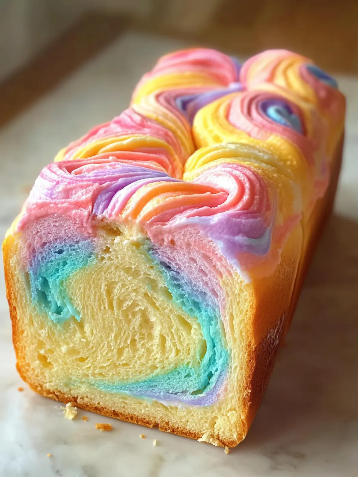 Cloud Bread Pastel Swirl Loaf: A Whimsical Gluten-Free Treat 4 Cloud Bread Pastel Swirl Loaf