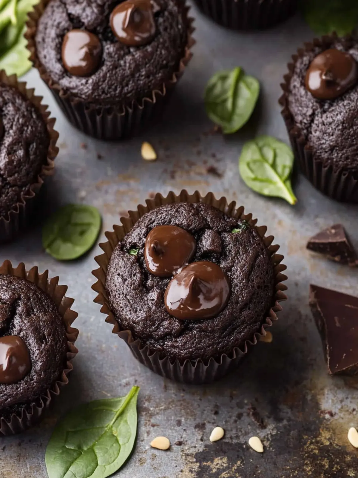 Chocolate Spinach Muffins That Hide Healthy Goodness 2 Chocolate Spinach Muffins