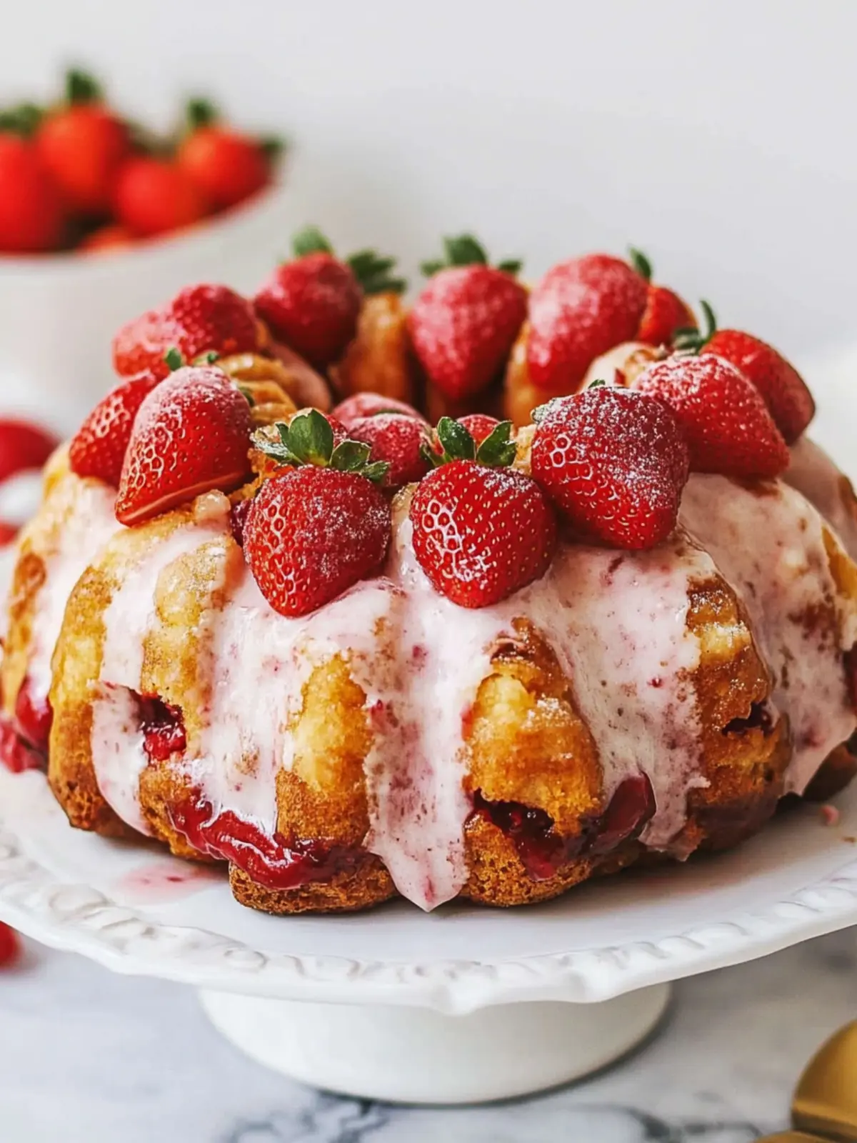 Irresistible Strawberry Monkey Bread with Creamy Frosting 4 Strawberry Monkey Bread