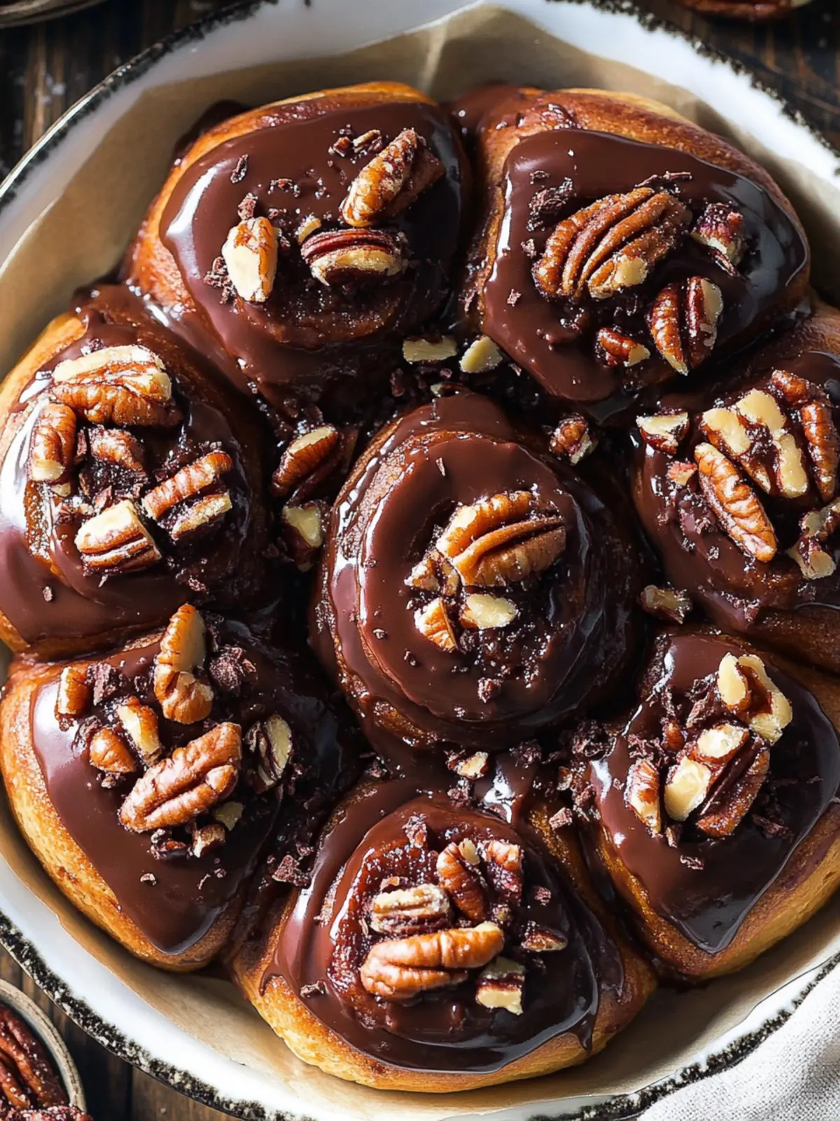 Decadent Chocolate Pecan Cinnamon Rolls to Indulge Your Cravings 4 Chocolate Pecan Cinnamon Rolls
