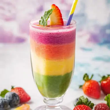 Vibrant Rainbow Smoothie: A Fun & Healthy Kickstart 10 Rainbow Smoothie