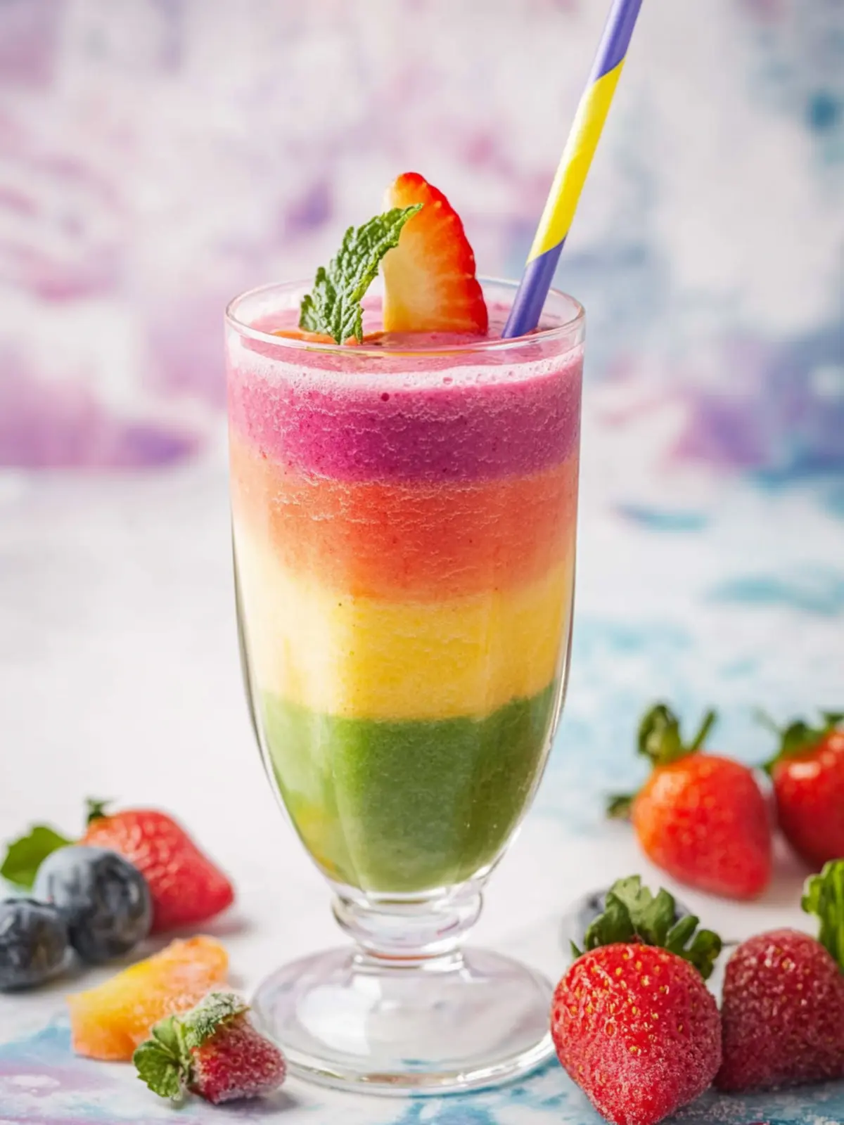 Vibrant Rainbow Smoothie: A Fun & Healthy Kickstart 5 Rainbow Smoothie