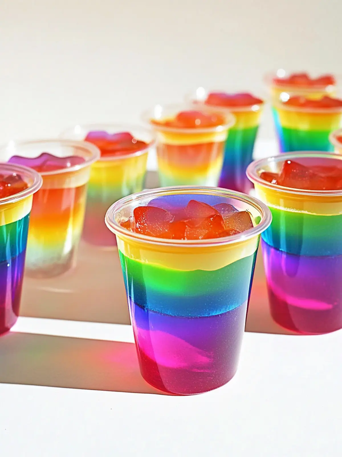 Colorful Rainbow Gelatin Shots for Your Next Epic Party 3 Rainbow Gelatin Shots