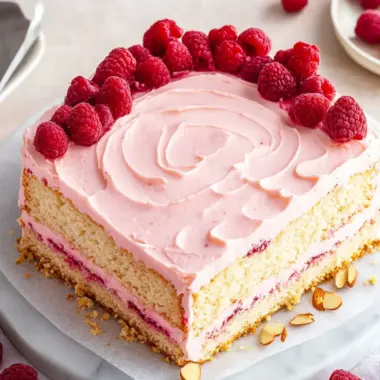 Irresistible Almond Raspberry Cake with Fluffy Buttercream 9 Almond Raspberry Cake