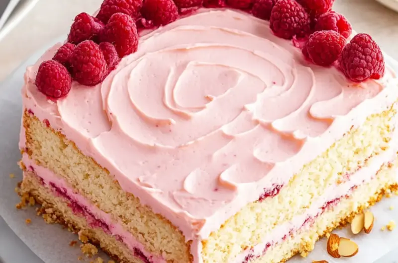 Almond Raspberry Cake