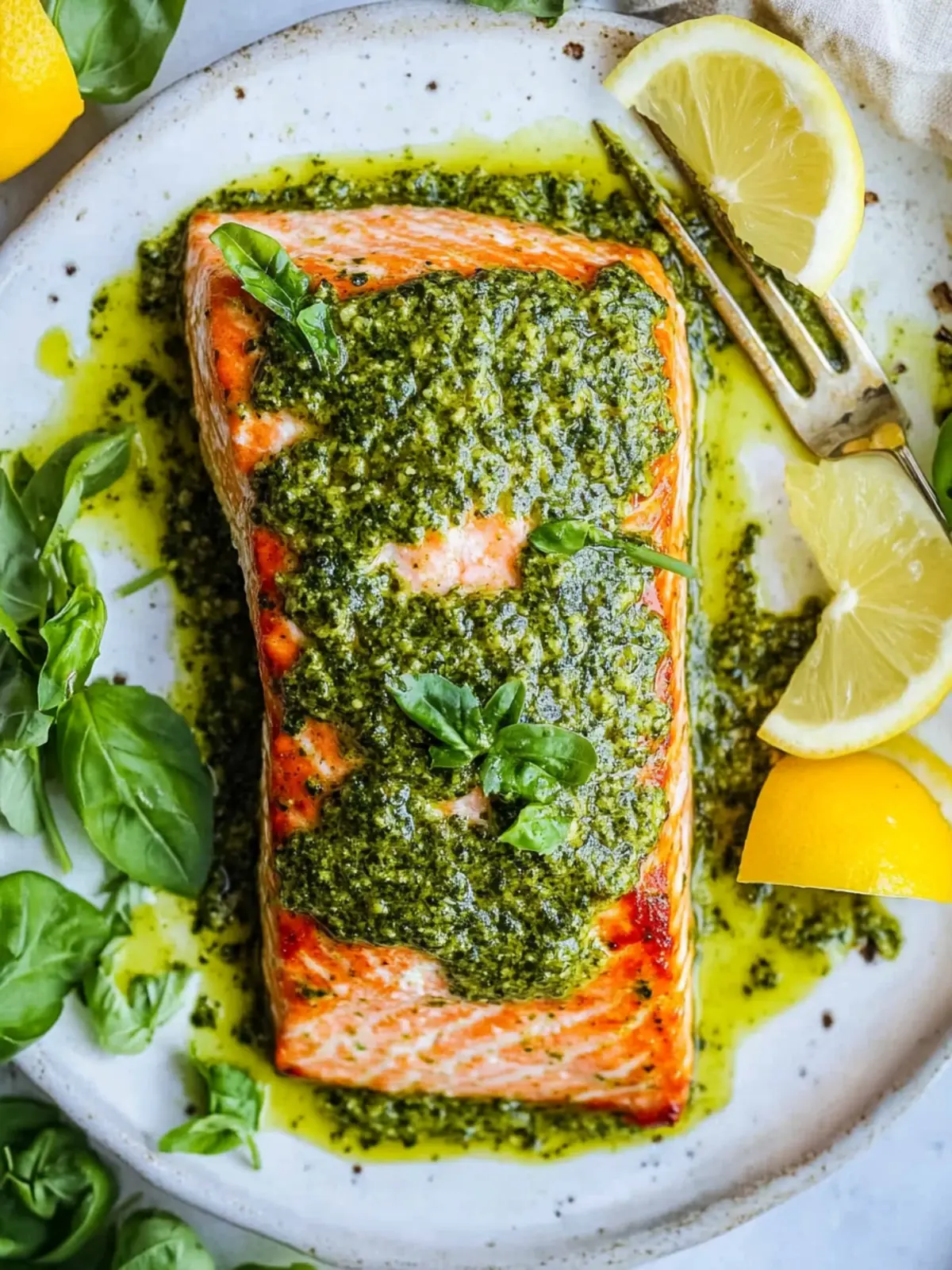 Savor the Flavor: Easy Pesto Salmon for Home Chefs 4 Pesto Salmon