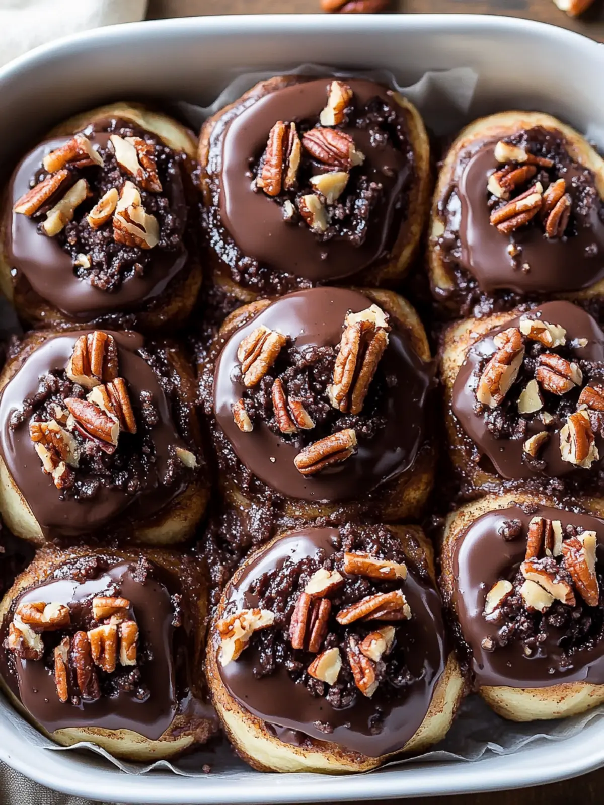 Decadent Chocolate Pecan Cinnamon Rolls to Indulge Your Cravings 2 Chocolate Pecan Cinnamon Rolls