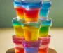 Colorful Jello Rainbow Cups in a Glass for Fun Desserts