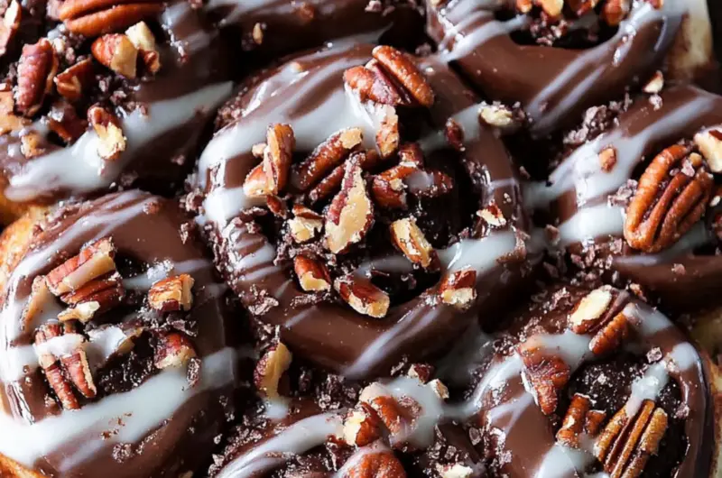 Chocolate Pecan Cinnamon Rolls